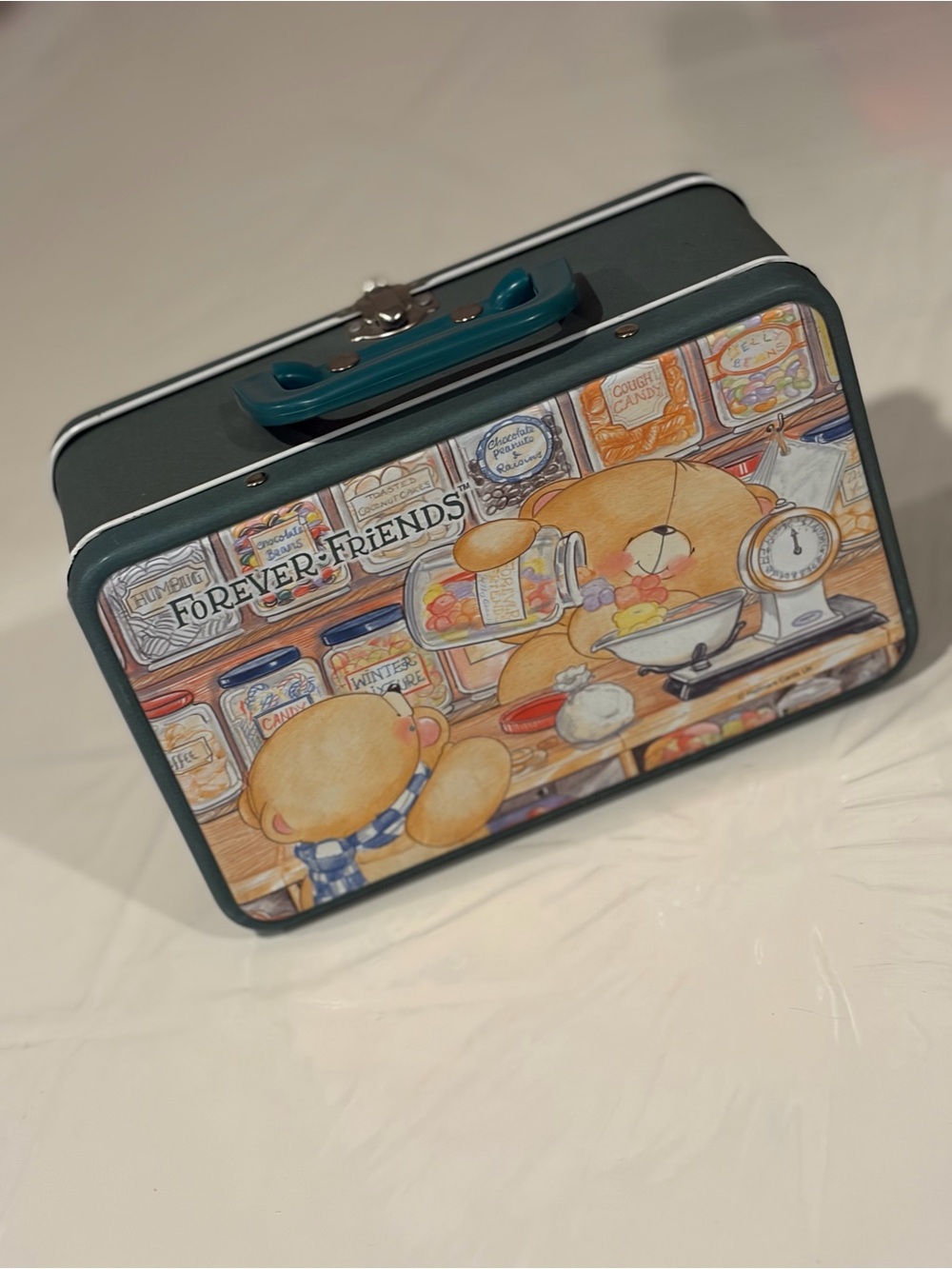 Forever Friends Green Storage Tin